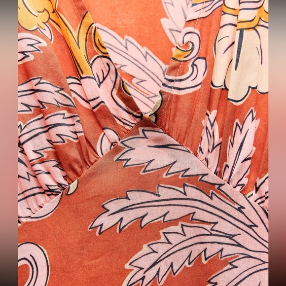 Zara boho tropical printed tiered midi dress blogger favorite - Picture 5 of 9